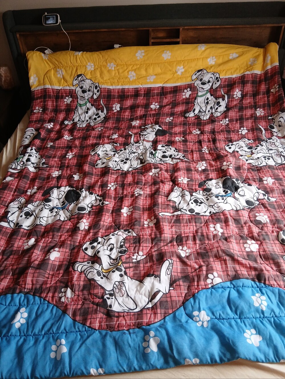 Vintage 101 Dalmation Disney Twin Comforter 3 Piece Set Bed Skirt Pillowcase Y2K